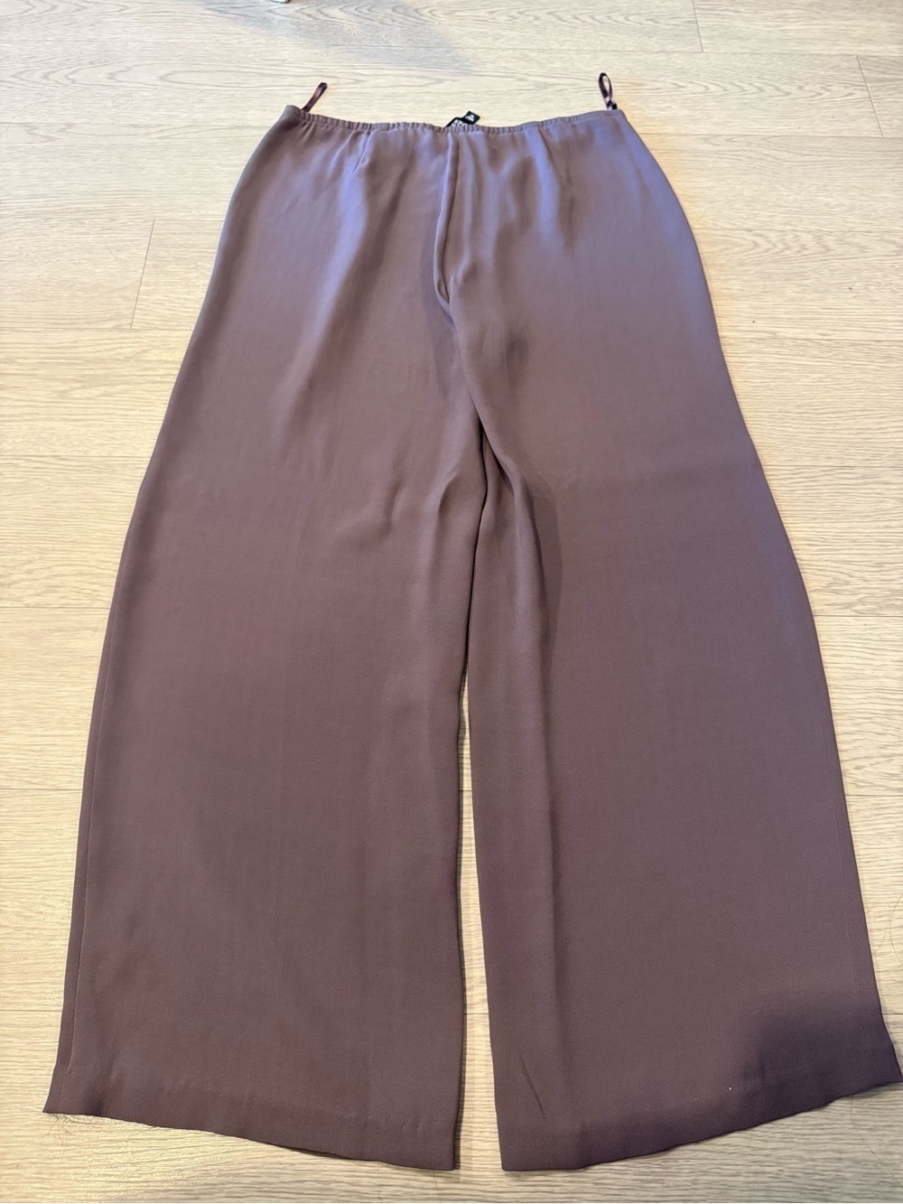 Eileen Fisher Silk Wide Leg Flowy Pants Size M - Picture 3 of 6